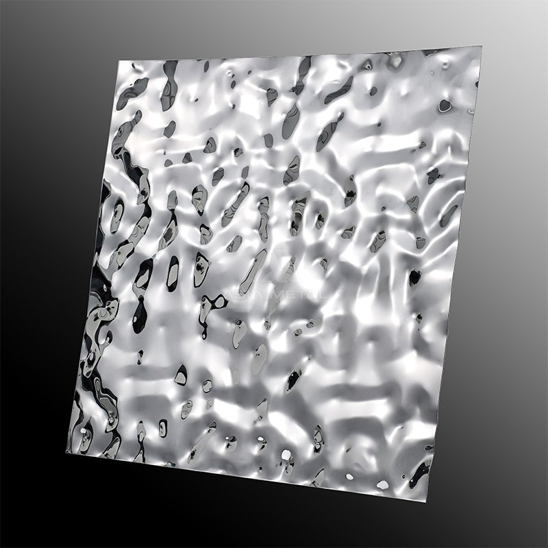 Foshan 304 Decorative Water Ripple Stainless Steel Sheet for Ceiling Installation