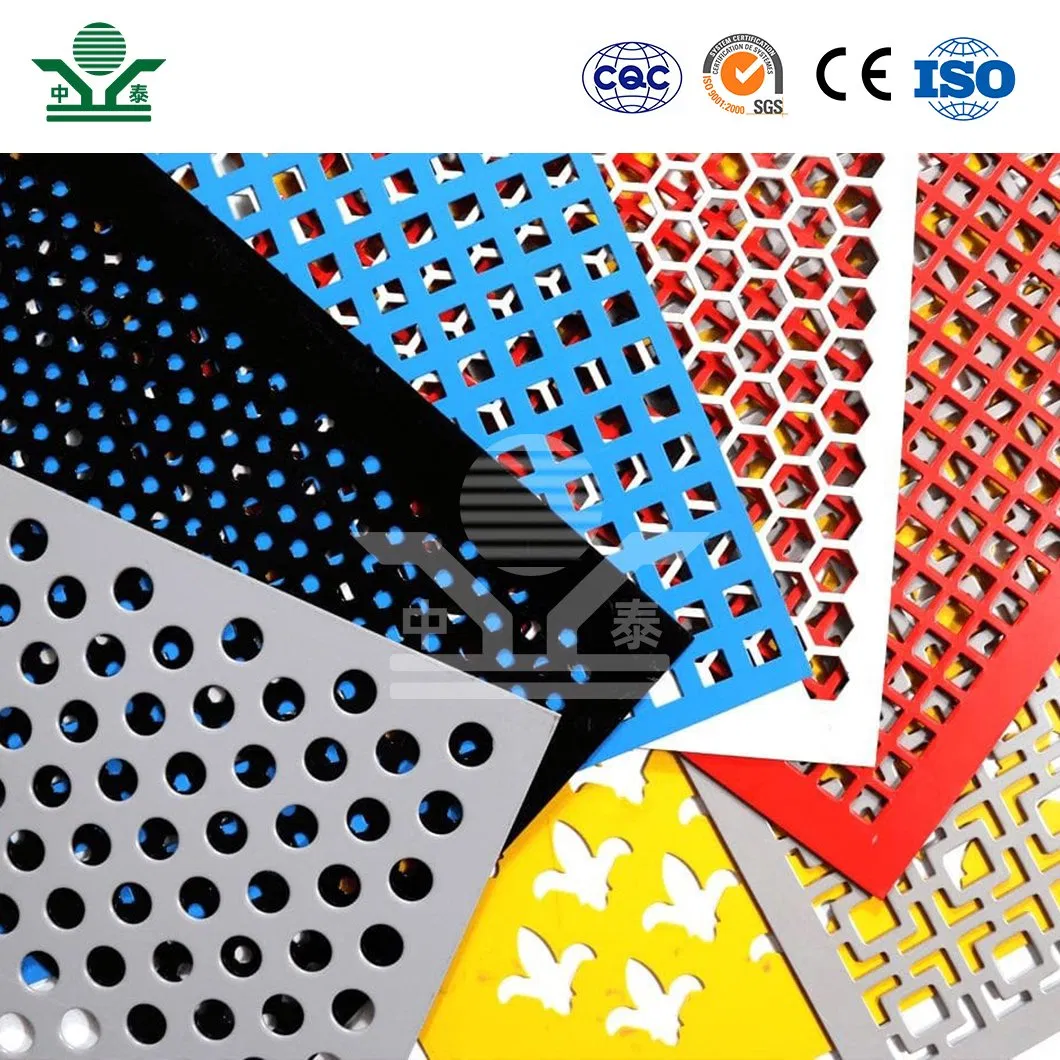 Zhongtai PVC Coated Perforated Metal Sheet China Suppliers Roll up Perforated Plate Aluminum Copper Plate Material 1.5mm Perforated Stainless Steel Metal Sheet
