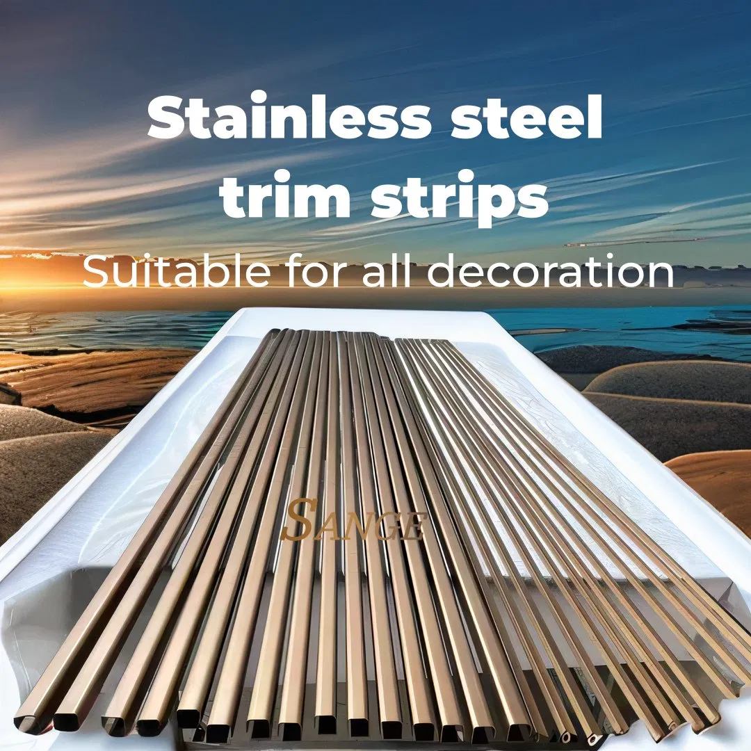 Decoration Material Stainless Steel Trim Strip in PVD Bronze