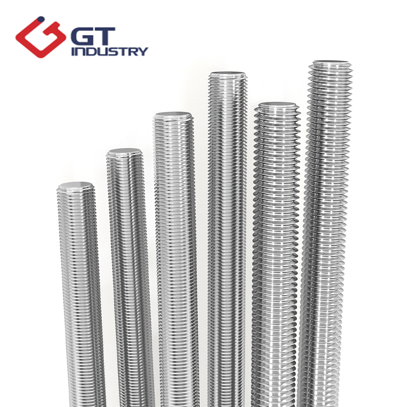 316 Stainless Steel Passivated Threaded Rod 1"-8 Unc ASTM A193 B8m 2m Length Thread Bar for Chemical Plant Piping