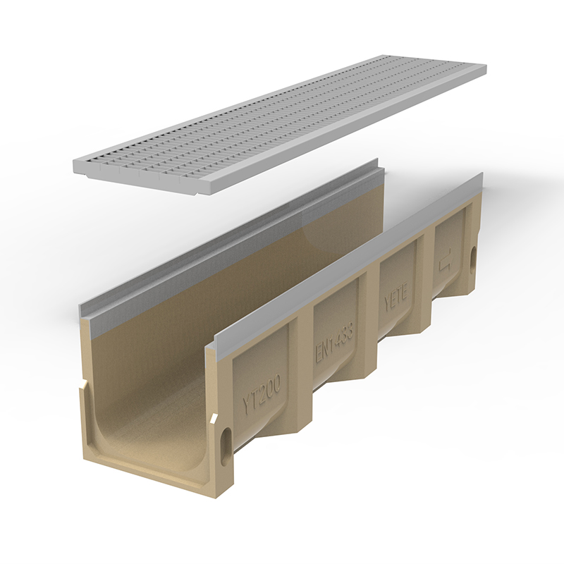 Fast Delivery Polymer Concrete Drainage Channel with Stainless Steel Grille Cover