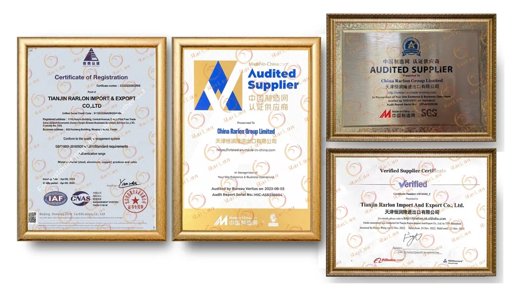 Certificates