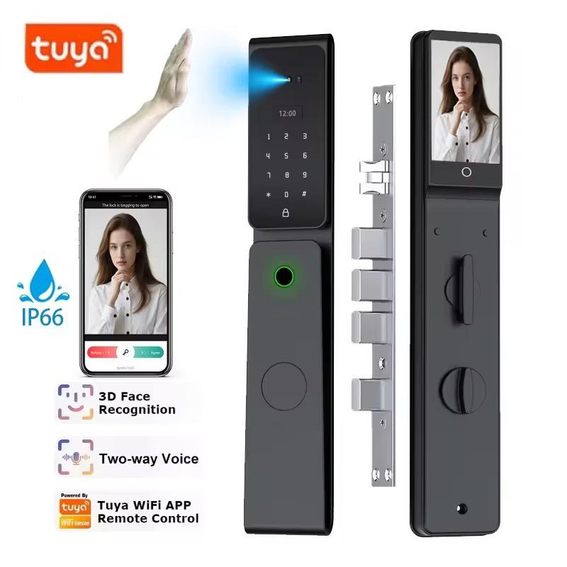 Real-Time Video Intercom Door Lock Tuya Remote Control Digital Fingerprint Door Lock