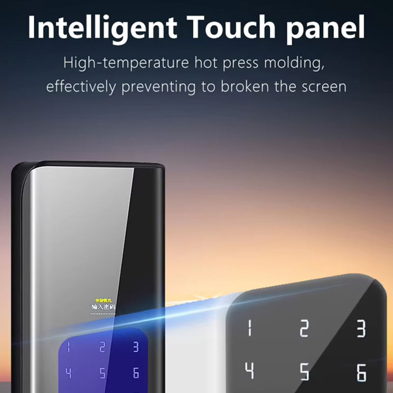 Smart Door Lock Fingerprint RFID Card Password Waterproof WiFi Cloud Storage Grade C Security Iron Material