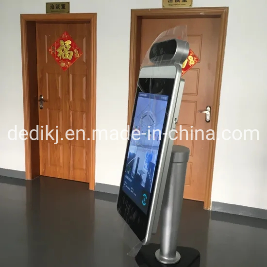 8 Inch LCD Screen Facial Card Access System Body Temperature Measuring Face Recognition