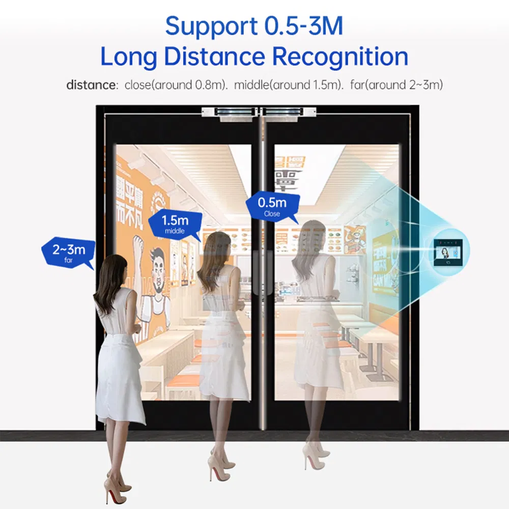 New Arrival Android Aluminum Alloy Biometric Attendance Machine Face Recognition Access Control System