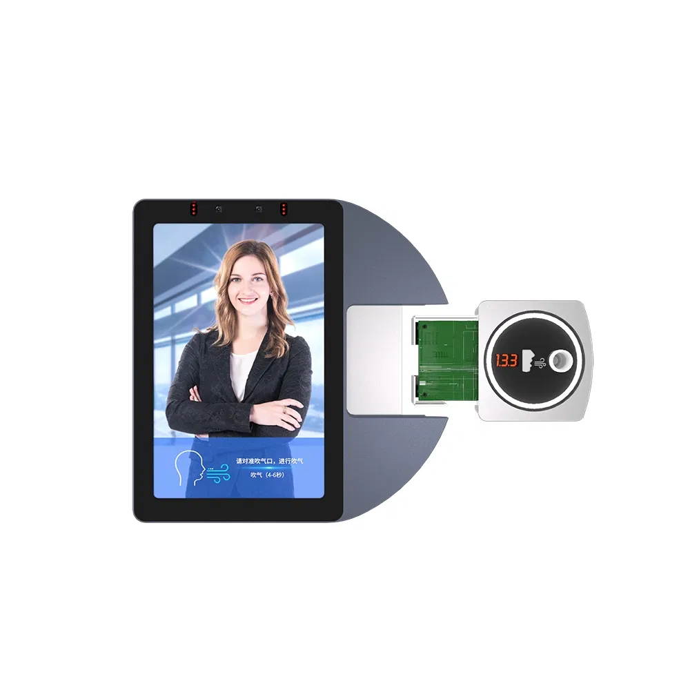 Professional Smart Access Control System Face and Alcohol Breathalyzer Attendance Machine Biometric Access Control Product