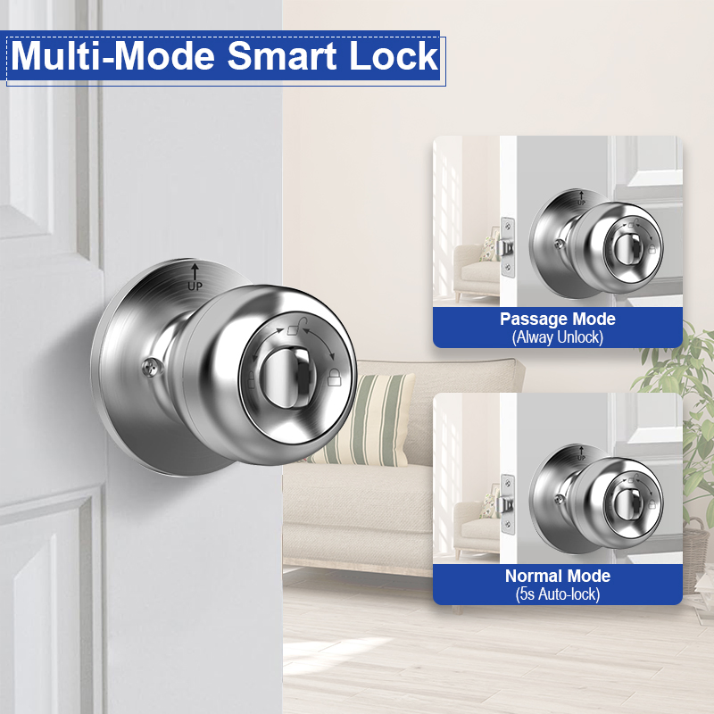 Indoor Ball Lock Electronic Smart Door Lock Tuya APP Password Lock