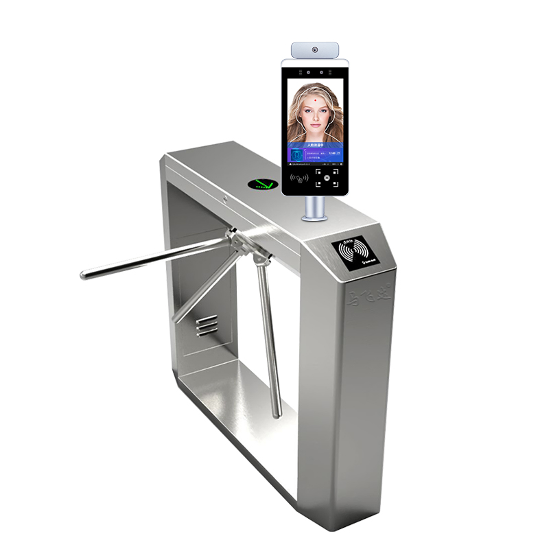 Security Smart Ai Thermal Scanning Device 8 Inch Face Recognition Turnstile Gate Tripod Door Access Control System