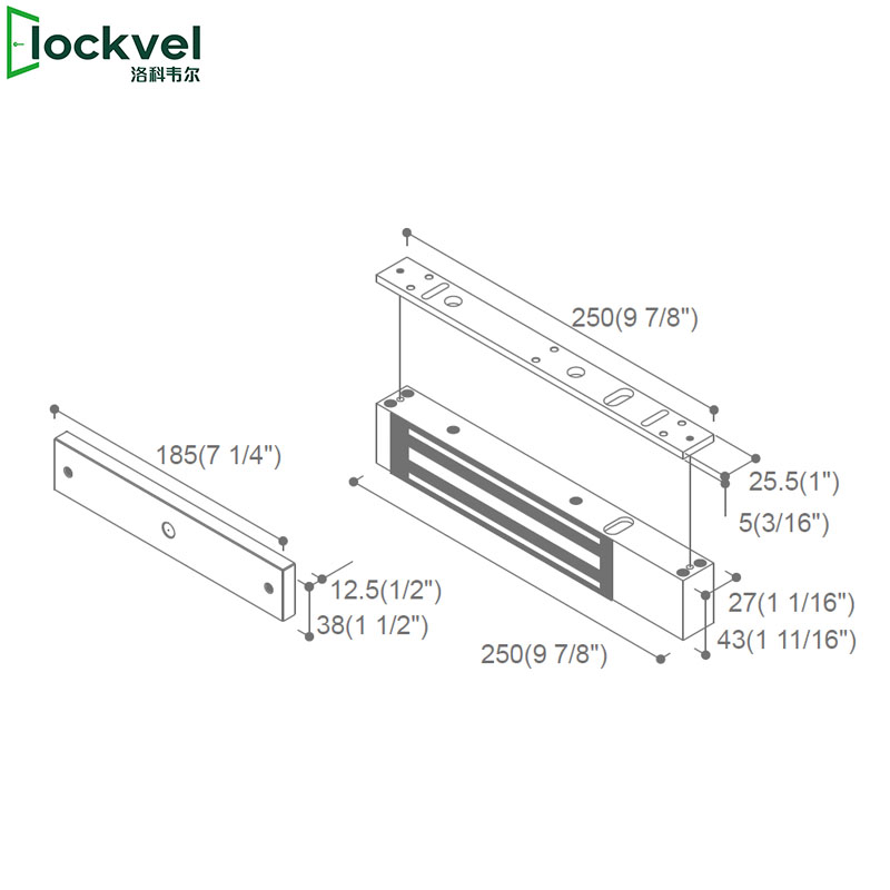 Glass Wooden Metal Gate Door Access Control Security Electronic Magnetic Door Lock