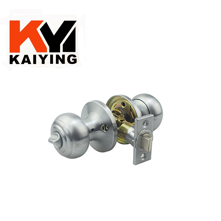 Round Interior Stainless Steel Heavy Duty Deadbolt Knob Door Lock