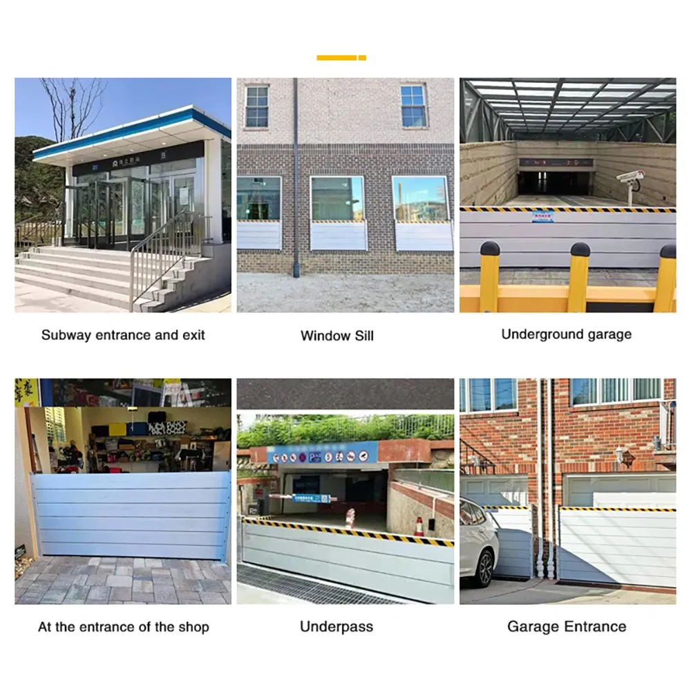 Flood Control Barrier Adjustable Height Aluminum System for Perimeter Storm Water Protection