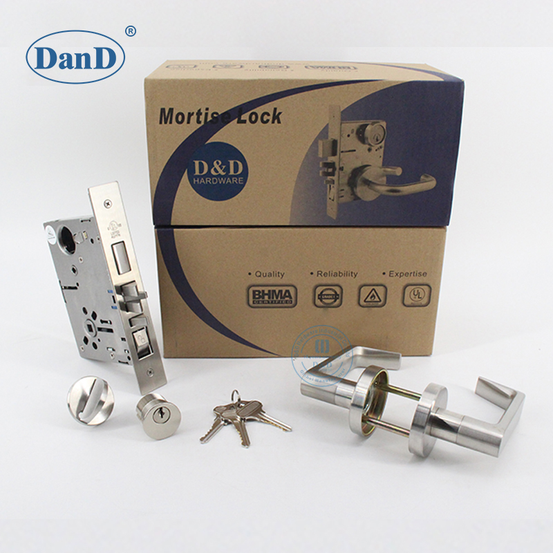 D&D Building Hardware Guangdong Key Safe Stainless Steel UL Fire Rated High Security Heavy Duty Entrance Double Commercial Interior Exterior Door Lock