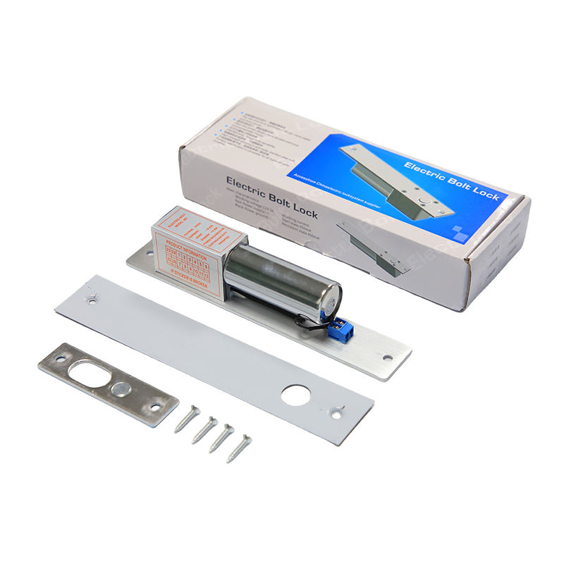 2-Wire Electric Bolt Lock with Metal Electronic Strike and Magnetic Sensing, for Embedded Installation in Framed/Frameless Glass Doors