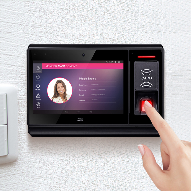 Utouch Wireless 7" Large Screen Linux Building Biological Recognition Cloud Access Control System Keypad