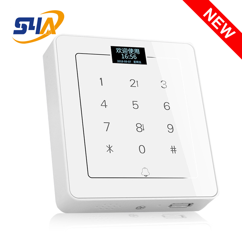 Touch Screen Keypad Door Entry Fashion White Standalone Access Control System