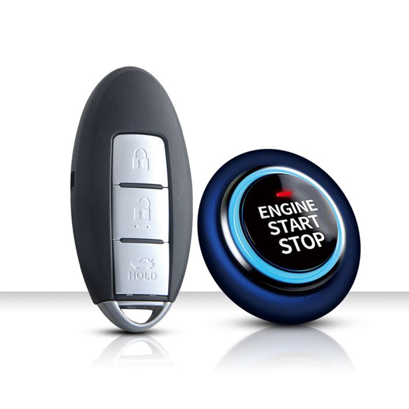 Control Push Button and Engine Start Stop One Way Car Alarm System