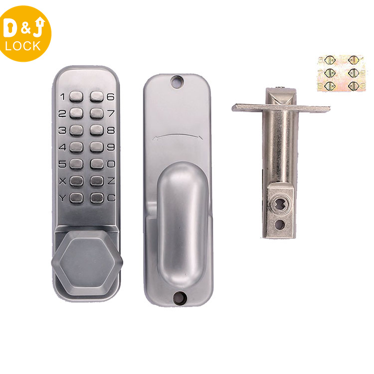Heavy Duty Push Button Door Lock Mechanical Keyless Security Door Handle Lock