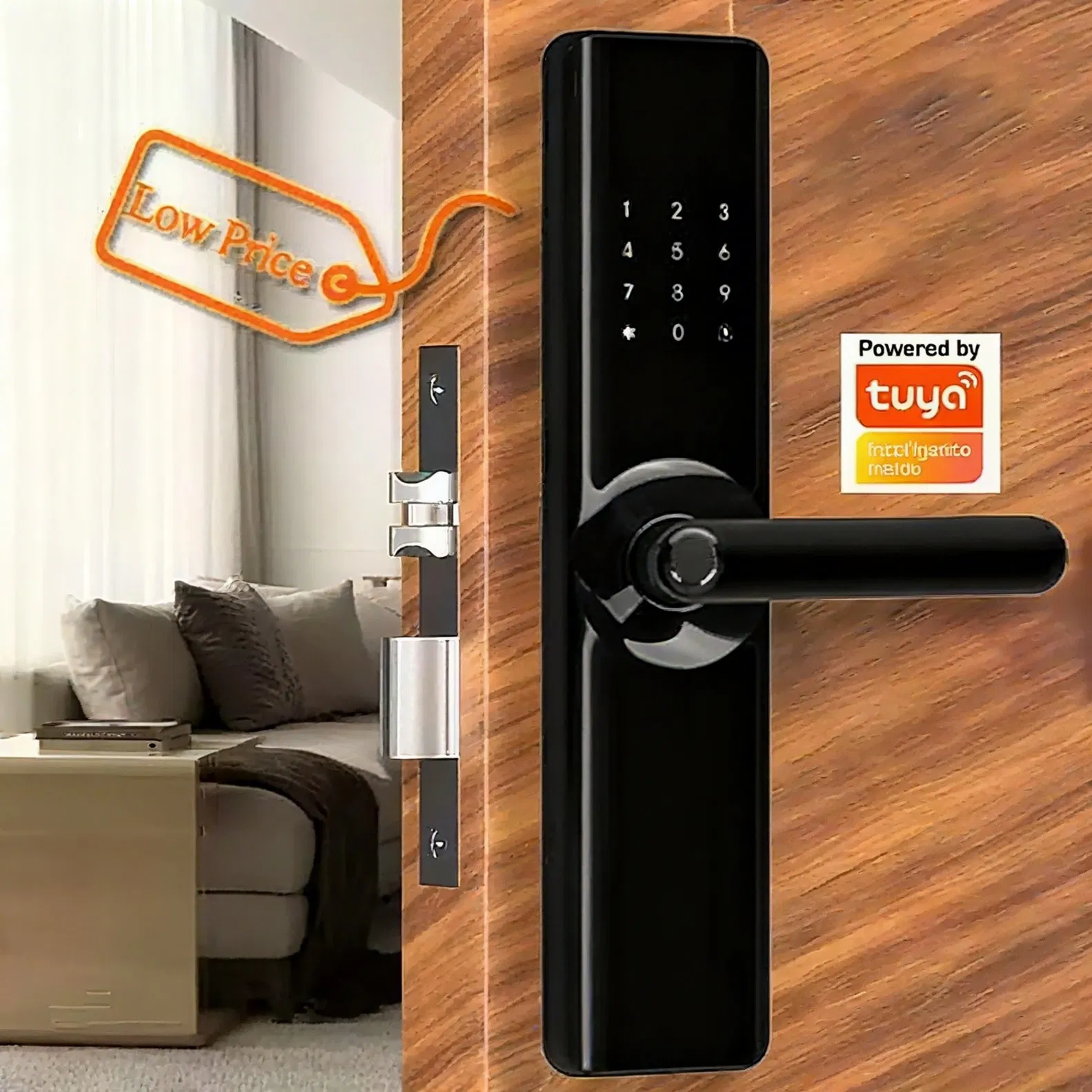 Ttlock Smart Wi-Fi Biometric Fingerprint High Security Steel Digital Lock for Wood Door for Hotels Home Use