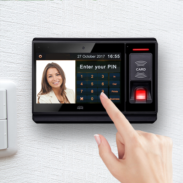 Utouch Wireless 7" Large Screen Linux Building Biological Recognition Cloud Access Control System Keypad