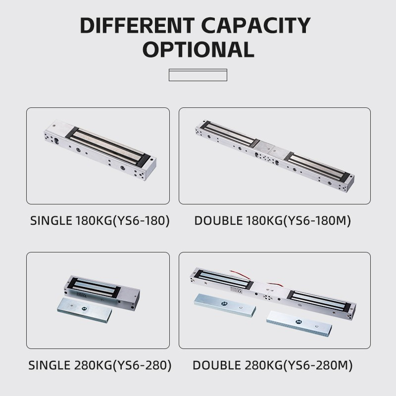 Ys6-180 Factory Wholesale Wireless Mini Key Electro Magnetic Lock with Remote &amp; U Bracket for Auto-Door &amp; Aluminum Single/Double Doors &amp; Gate Outdoor