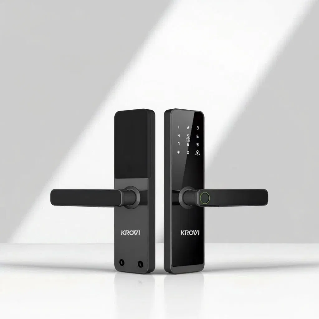 Smart Lock Aluminum Alloy Wood Semi-Automatic Fingerprint Password Code Recognition Wi-Fi Remote Control Smart Door Lock