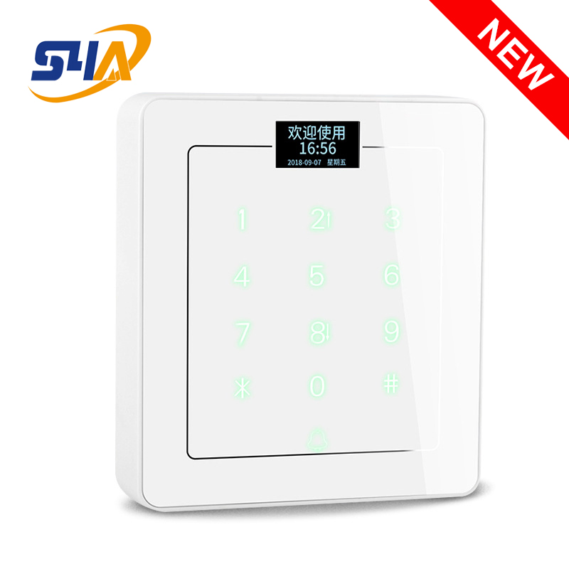 Touch Screen Keypad Door Entry Fashion White Standalone Access Control System