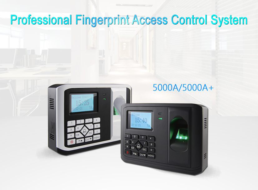Linux TCP / IP Fingerprint Access Control System with Wired Door Bell Connection, Metal Keypad (5000A)