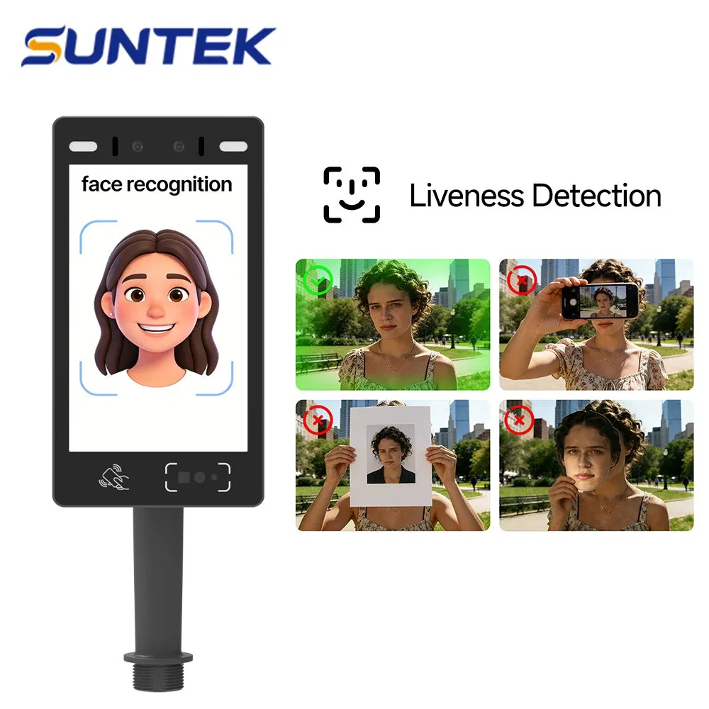 8-Inch Smart Facial Recognition Identity Verification Suntek Access Control System for Office Buildings/Airports//Stations Entry