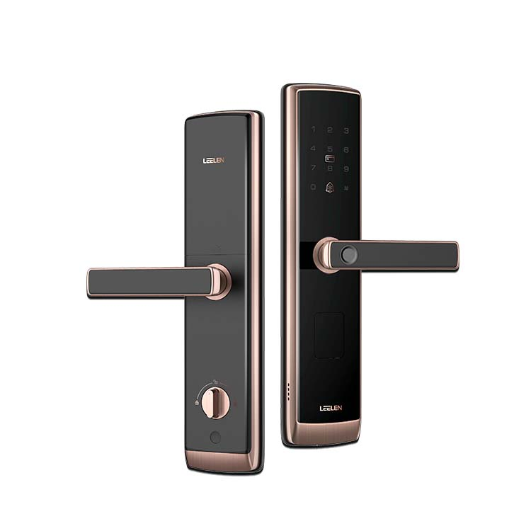 Leelen Intelligente Biometric Digital Combination Finger Print Password Nside Handle Smart Door Lock