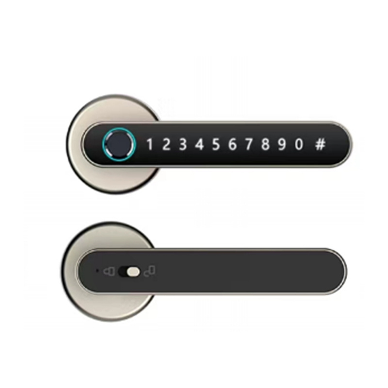 Apartment Smart Lock Door Handle Password Unlock Electronic Code Lockfingerprint Door Lock