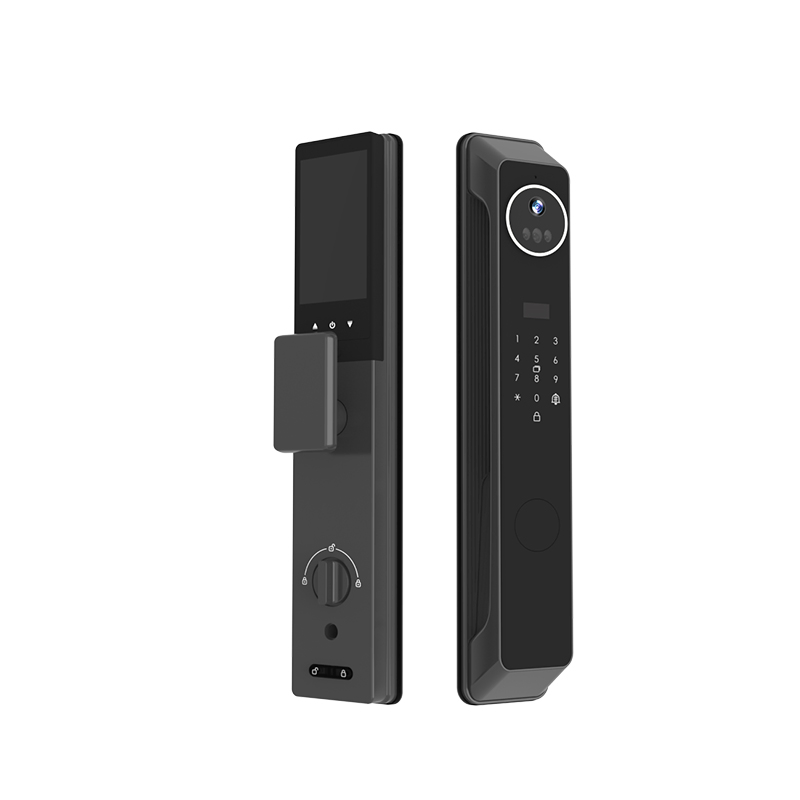 High Security Anti-Peep Code Fingerprint Door Handle Intelligent Digital Smart Door Lock