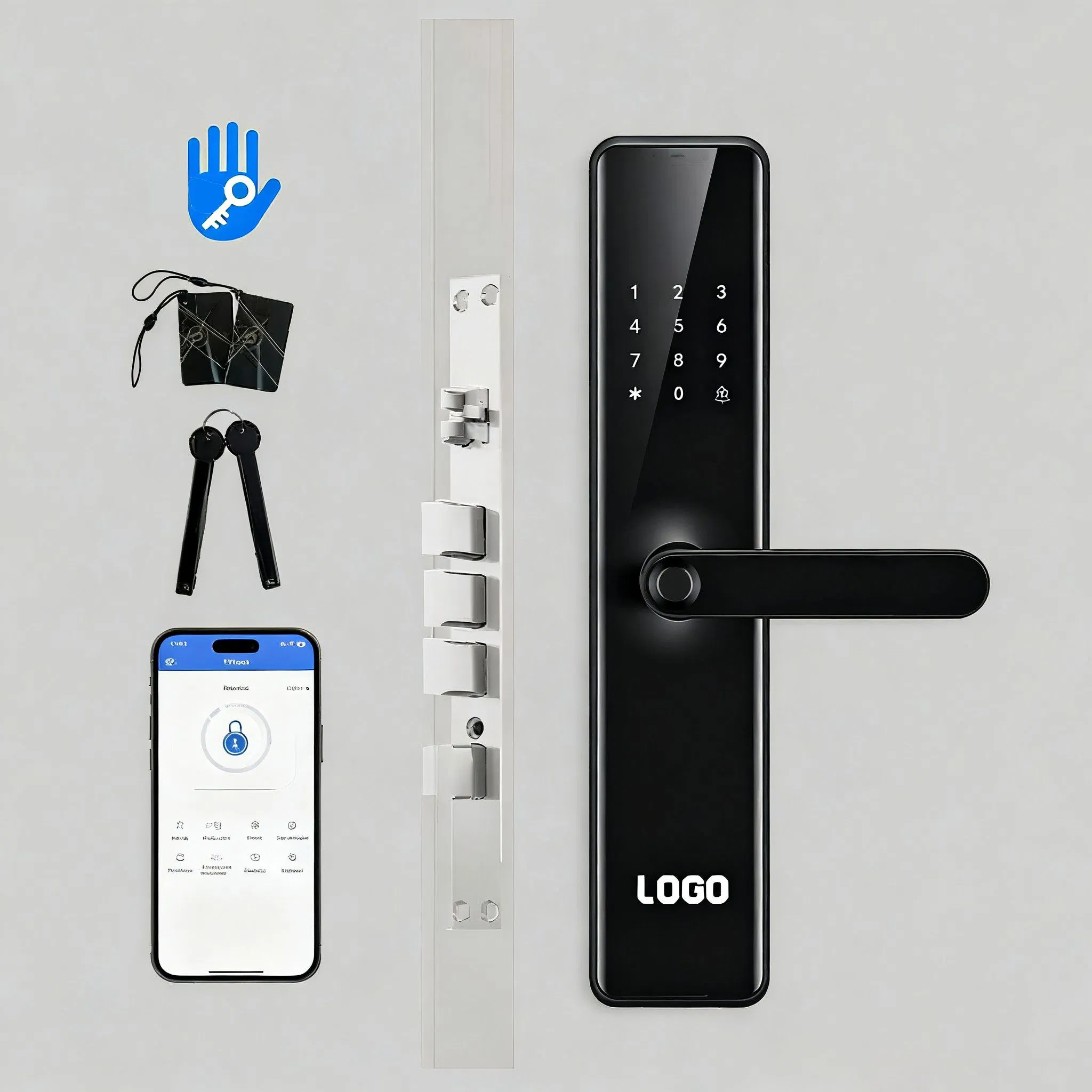 Ttlock Smart Wi-Fi Biometric Fingerprint High Security Steel Digital Lock for Wood Door for Hotels Home Use