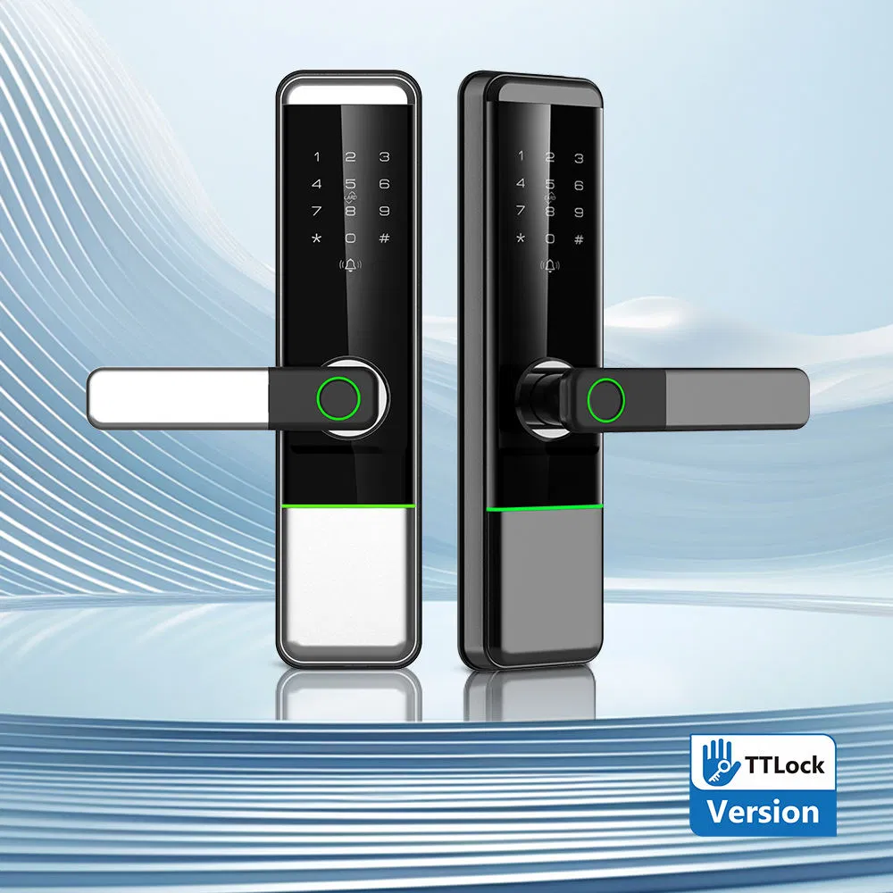 Smart Digital Door Lock with Fingerprint Password Card Key and Doorbell