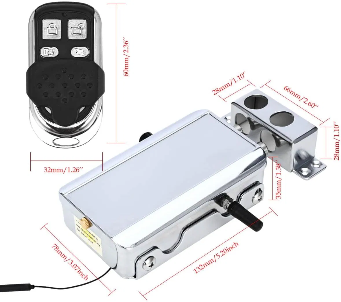 Waterproof Bluetooth Keyless Smart Hidden Remote Control Door Lock Anti-Theft Home Security with Remote Control and Tuya APP