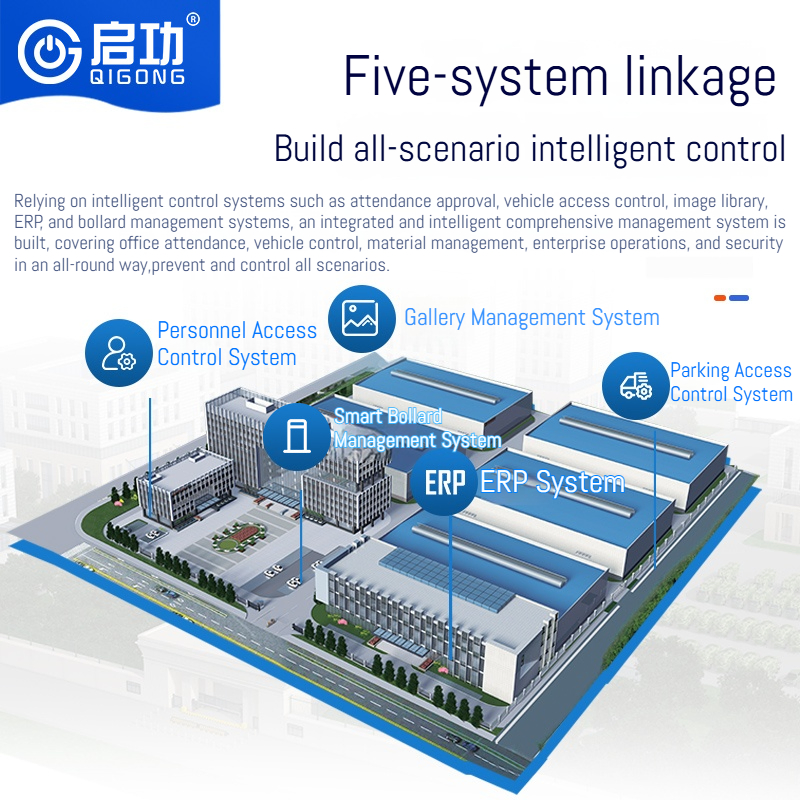 Secure Access Control One-Tap Control Bollard &amp; Access Qigong Intelligent Security System