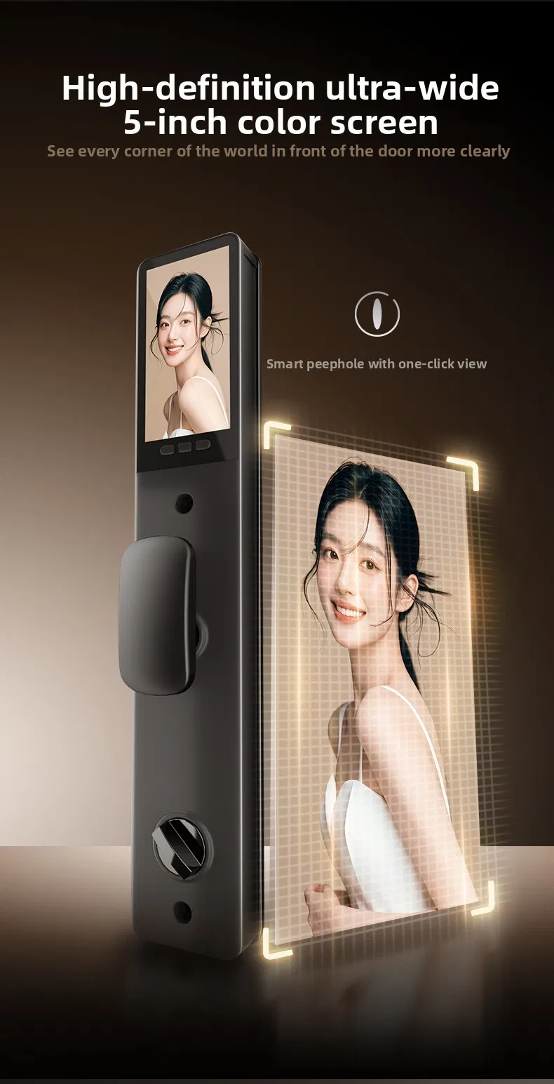 Facial Recognition Smart Door Lock Password Lock Fingerprint Lock Intercom Intelligent Lock