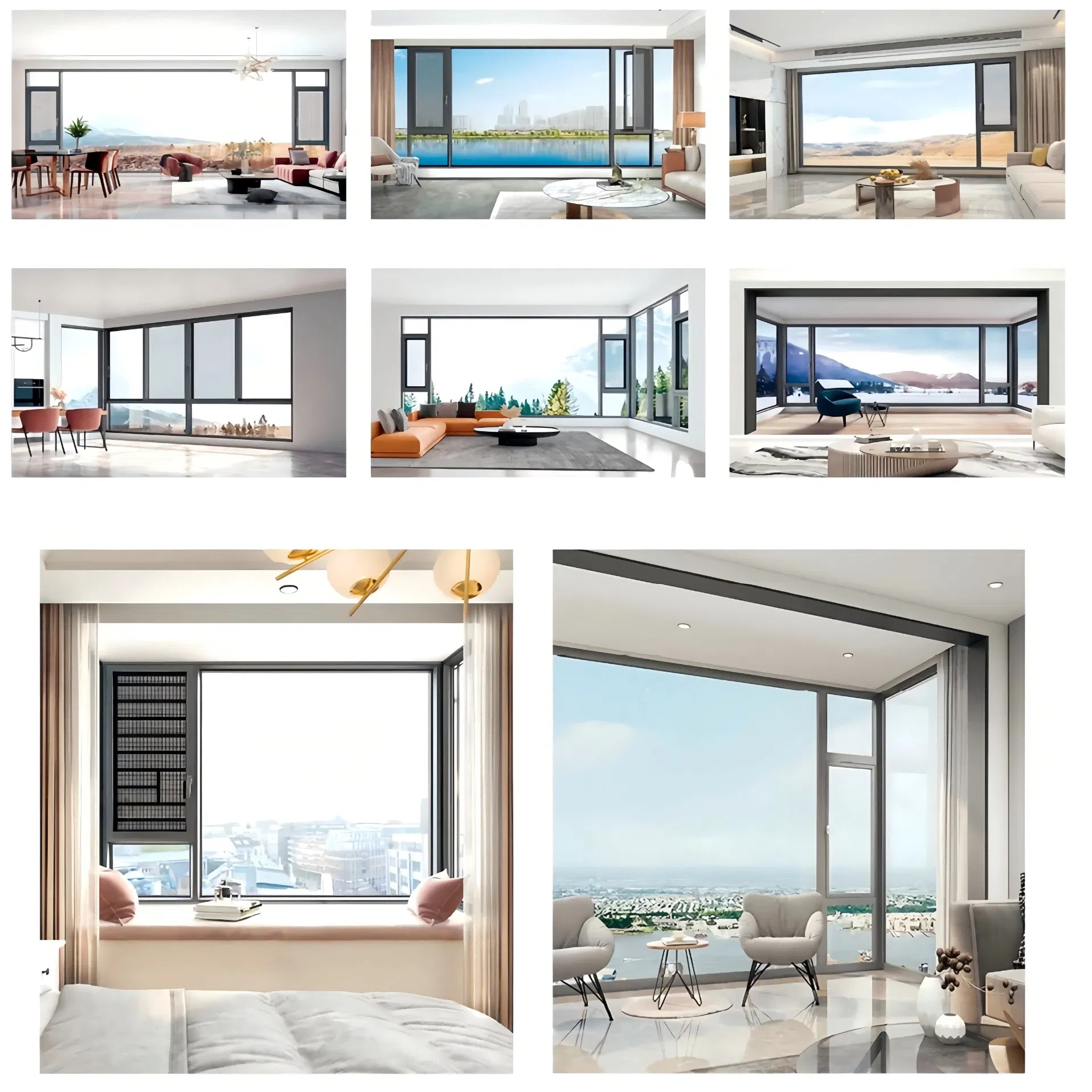 Modern Aluminum Folding Door System for Villa and Hotel Projects