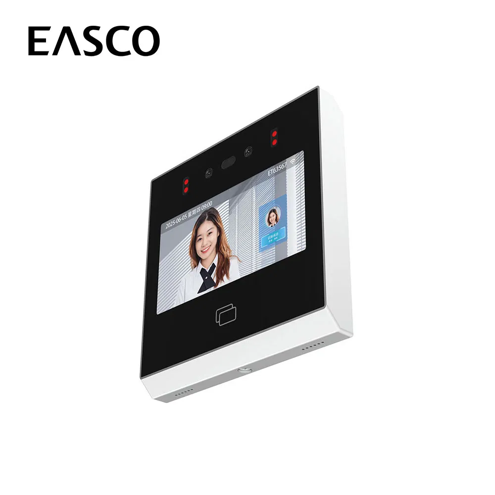 High-Speed 0.2s Recognition Facial Recognition Time Attendance System with 4-Inch Touch Screen for Office Buildings