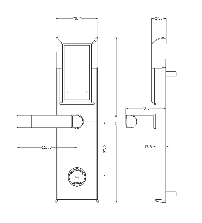 Portable Electronic RFID Hotel Lock System with Free Software
