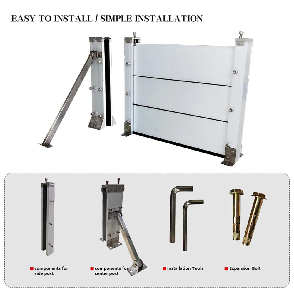 Flood Control Barrier Adjustable Height Aluminum System for Perimeter Storm Water Protection