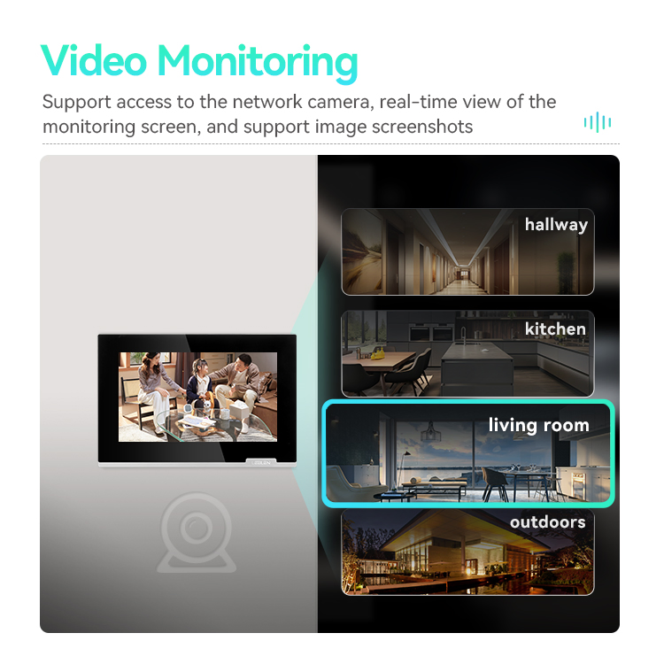 Leelen Videoportero 5 Pantallas Custom Linux Android System WiFi TCP / IP Smart Video Intercom Systems for Apartment Buildings