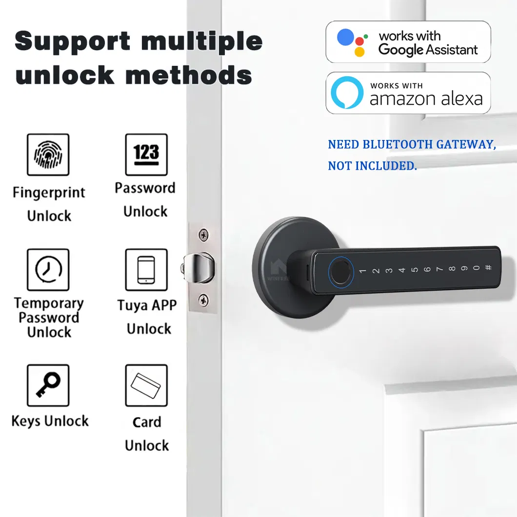 Tuya Remote Control Home Interior Fingerprint Electronic Smart Home Digital Door Lock