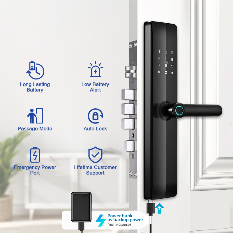 Camakt Best Smart Digital Door Lock Automatic Biometric Lock Tuya APP Remote Control RFID IC Fingerprint Door Lock WiFi
