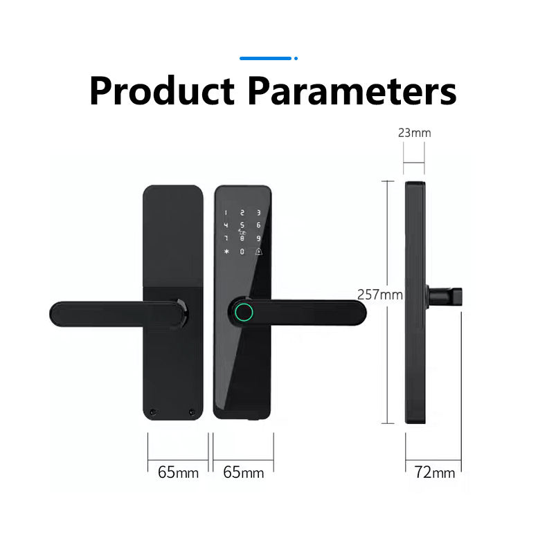 Smart Lock Aluminum Alloy Wood Semi-Automatic Fingerprint Password Code Recognition Wi-Fi Remote Control Smart Door Lock