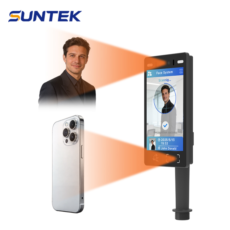Smart WiFi Dynamic Face Recognition Outdoor Suntek Access Control System for Time Card Readers