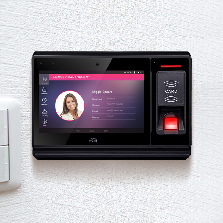 Utouch Wireless 7" Large Screen Linux Building Biological Recognition Cloud Access Control System Keypad