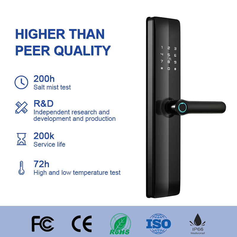 Camakt Best Smart Digital Door Lock Automatic Biometric Lock Tuya APP Remote Control RFID IC Fingerprint Door Lock WiFi