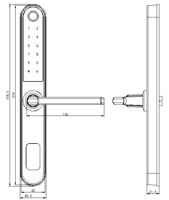 Commercial RFID Card Keyless Electric Door Lock System for Hotel