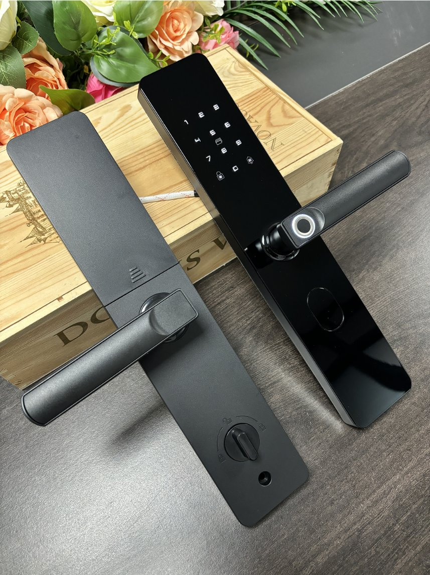 8 Language Voice Tt WiFi Digital Fingerprint Cerradura Inteligente Smart Door Lock